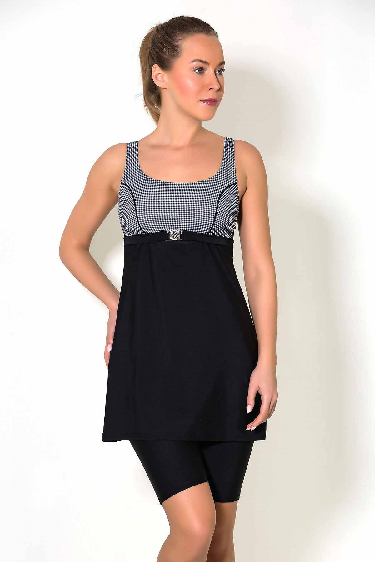 C&City 7275 Taytlı Yarı Kapalı Elbise Mayo Pitikare