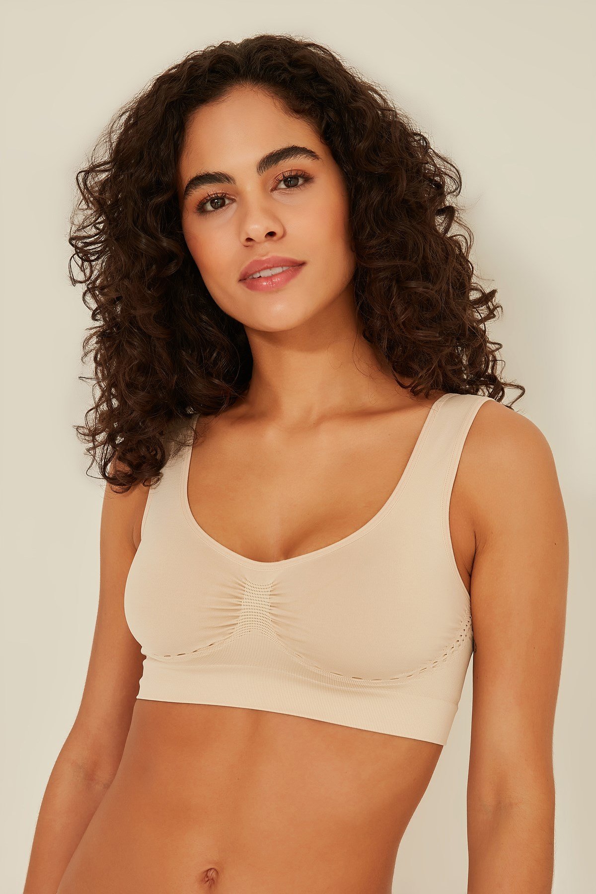 C&City C14015 Dikişsiz Dekolte Sütyen Ten