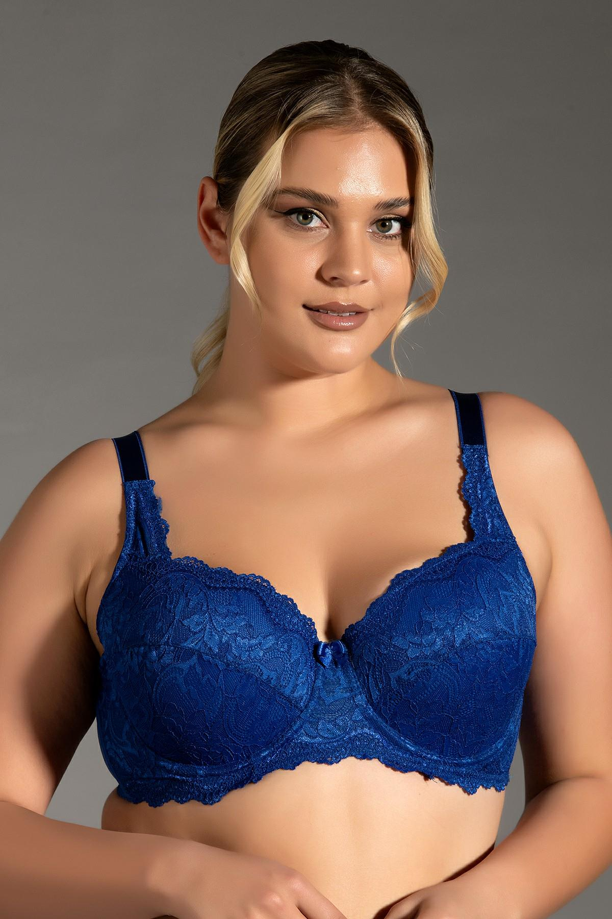 C&City Dantelli Desteksiz Sütyen C18042 Saks