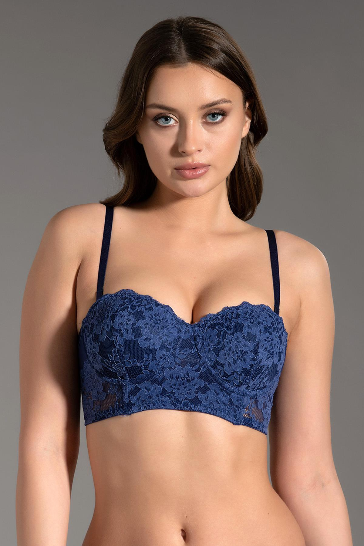 C&City Destekli Straplez Büstiyer C15120 İndigo