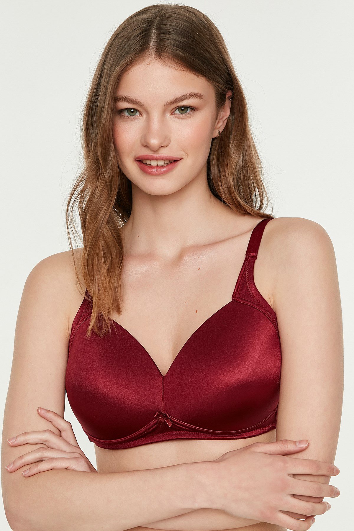 C&City Desteksiz Sütyen 7100 Bordo