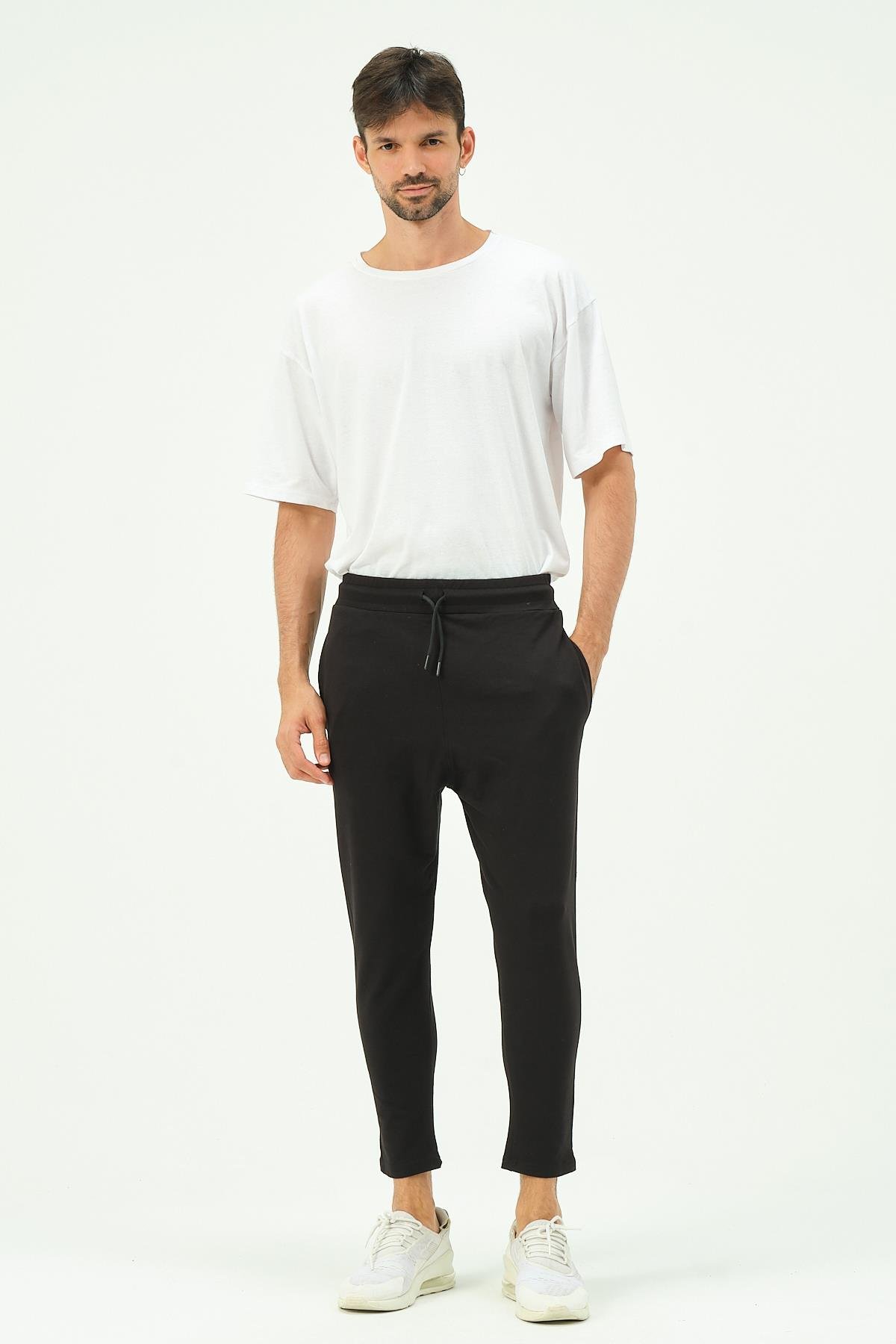 C&City Erkek Bol Kesim Düz Paça Eşofman Altı 785 Siyah