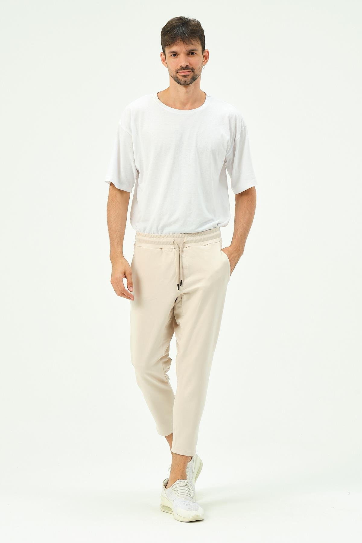 C&City Erkek Düz Paça Arka Cepli Eşofman Altı 783 Taş
