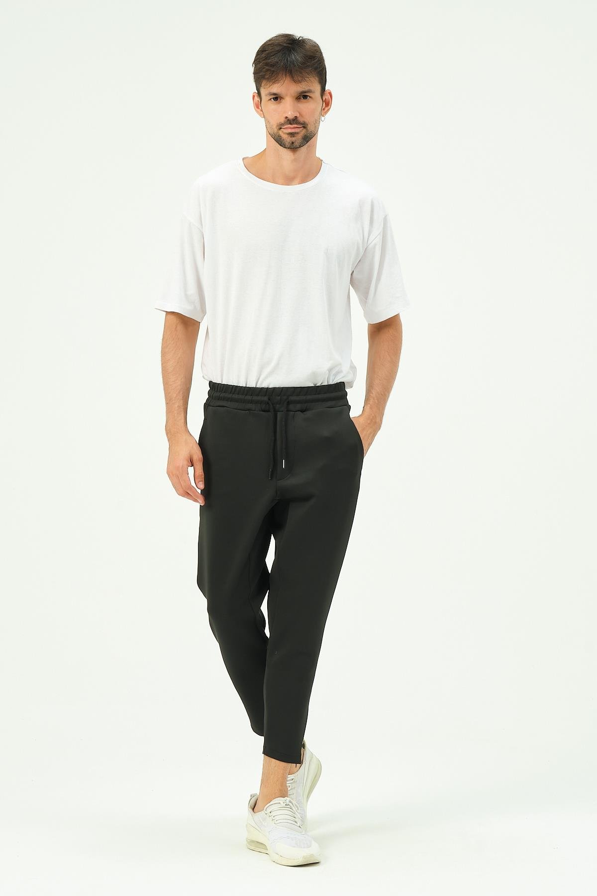 C&City Erkek Fermuarlı Paça Ve Arka Cepli Eşofman Altı 854 Siyah