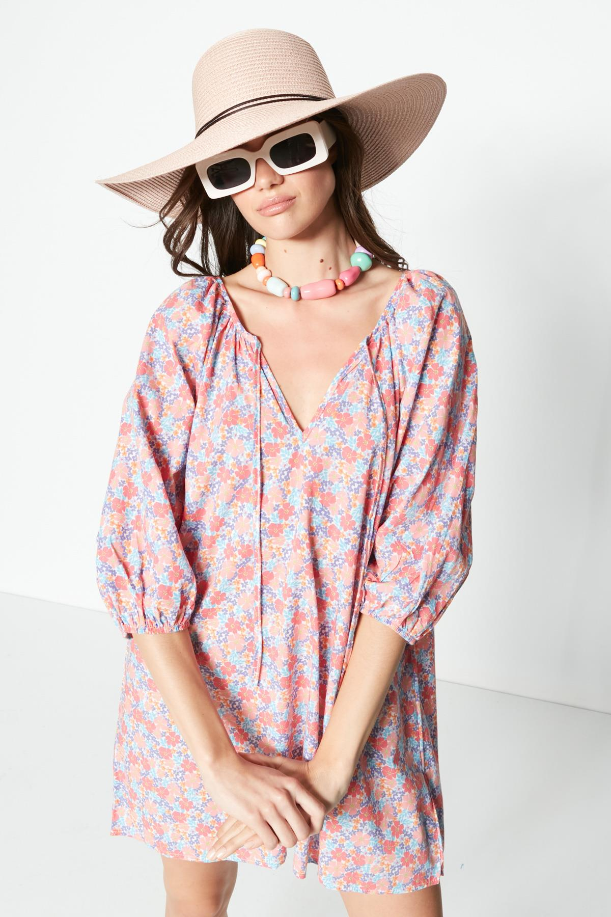 C&City Hasır Plaj Şapkası Y23730-06 Pudra