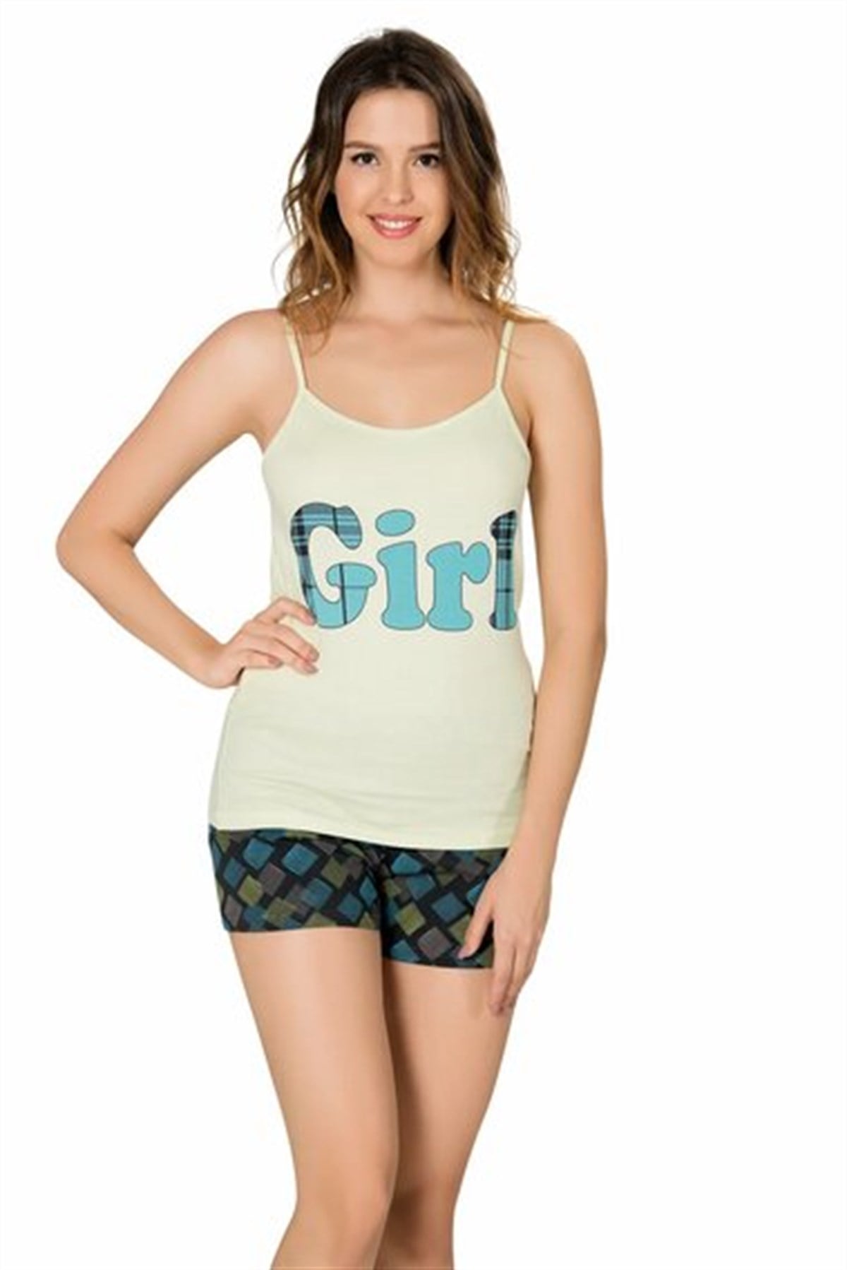 C&City Kadın Şortlu Pijama Takım 862 Mint