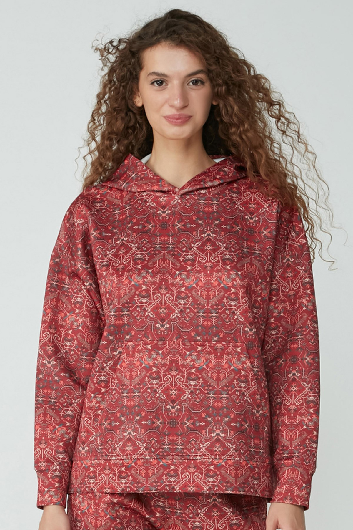 C&City Kapüşonlu Sweatshirt 827 Kremit