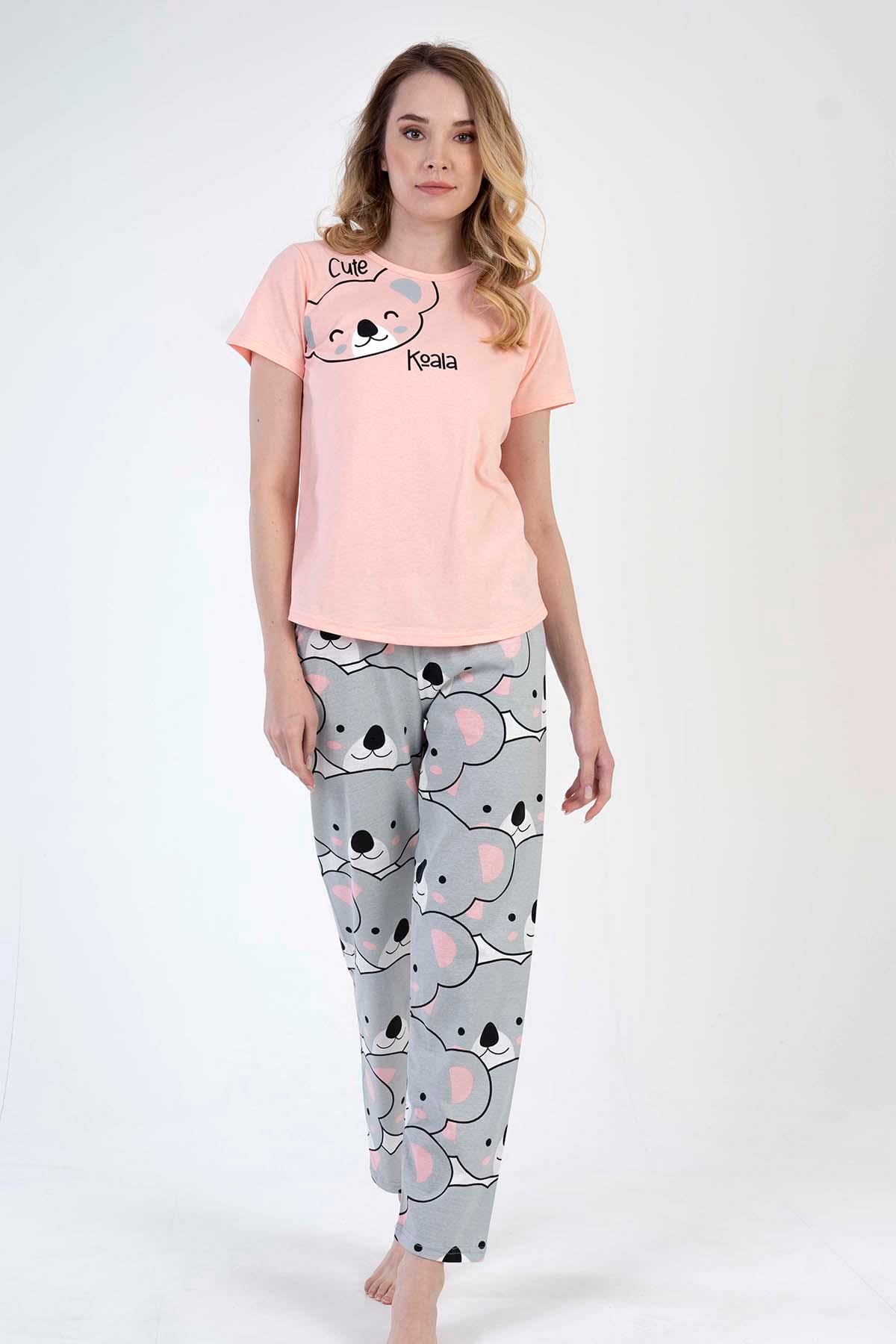 C&City Kısa Kol Pijama Takım Pembe-441015