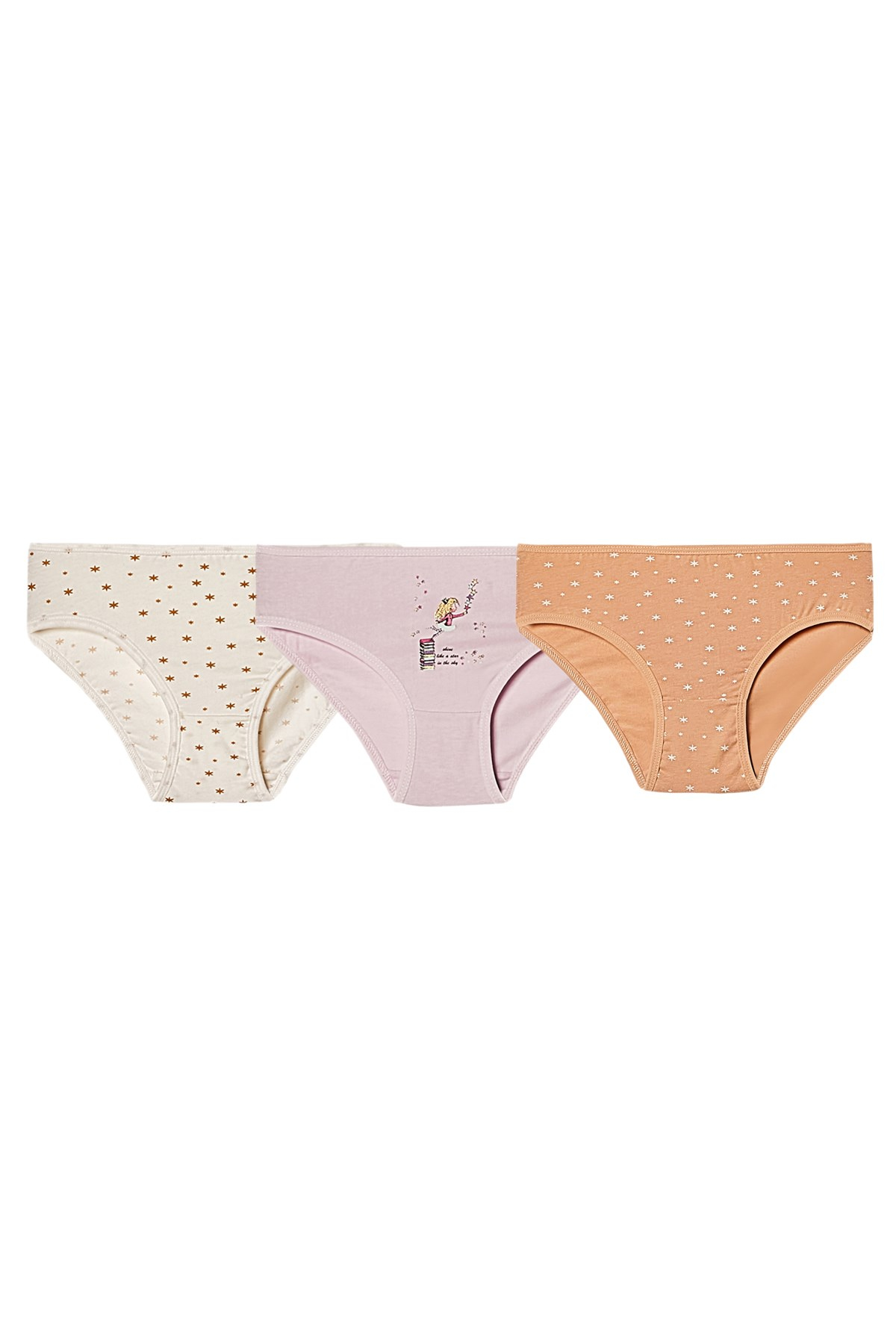 C&City Kız Çocuk 3'lü Baskılı Slip Külot 1020 K-101