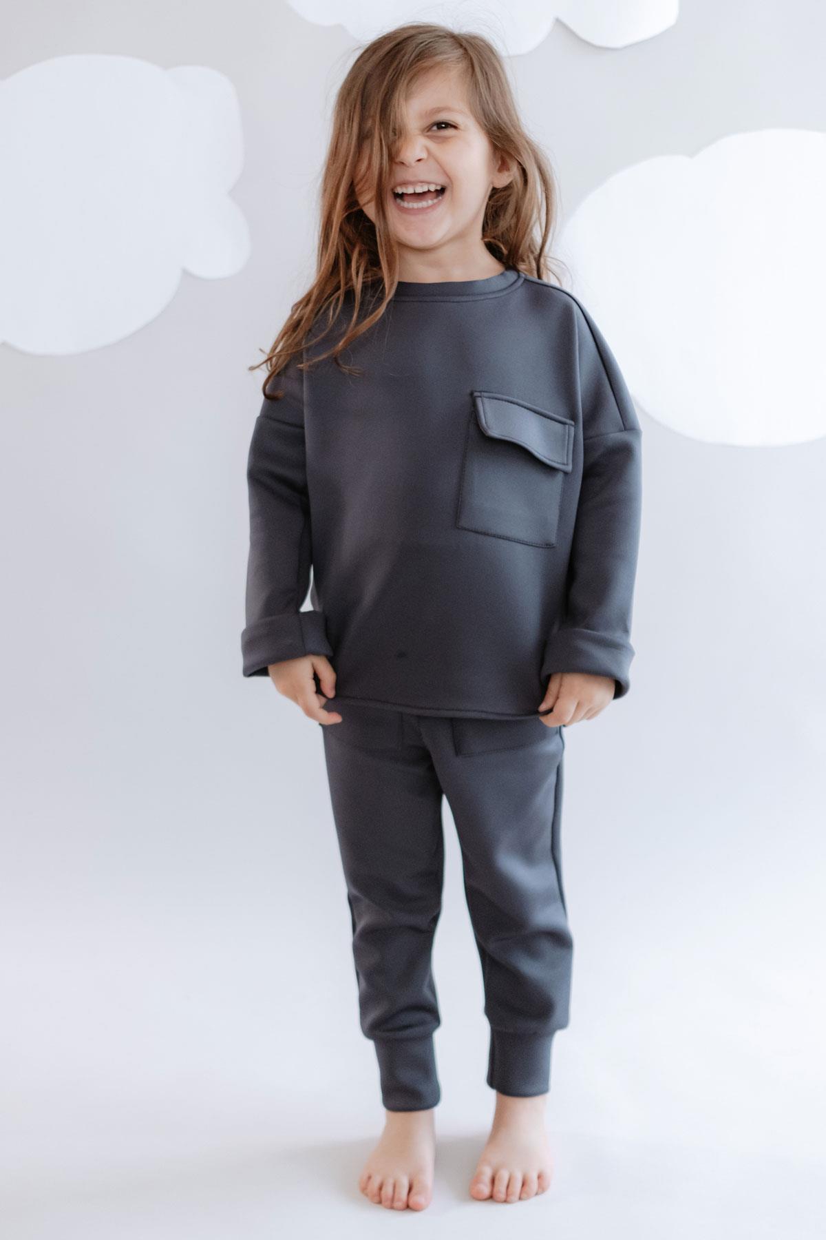 C&City Kız Çocuk Eşofman Takım 9170 Füme