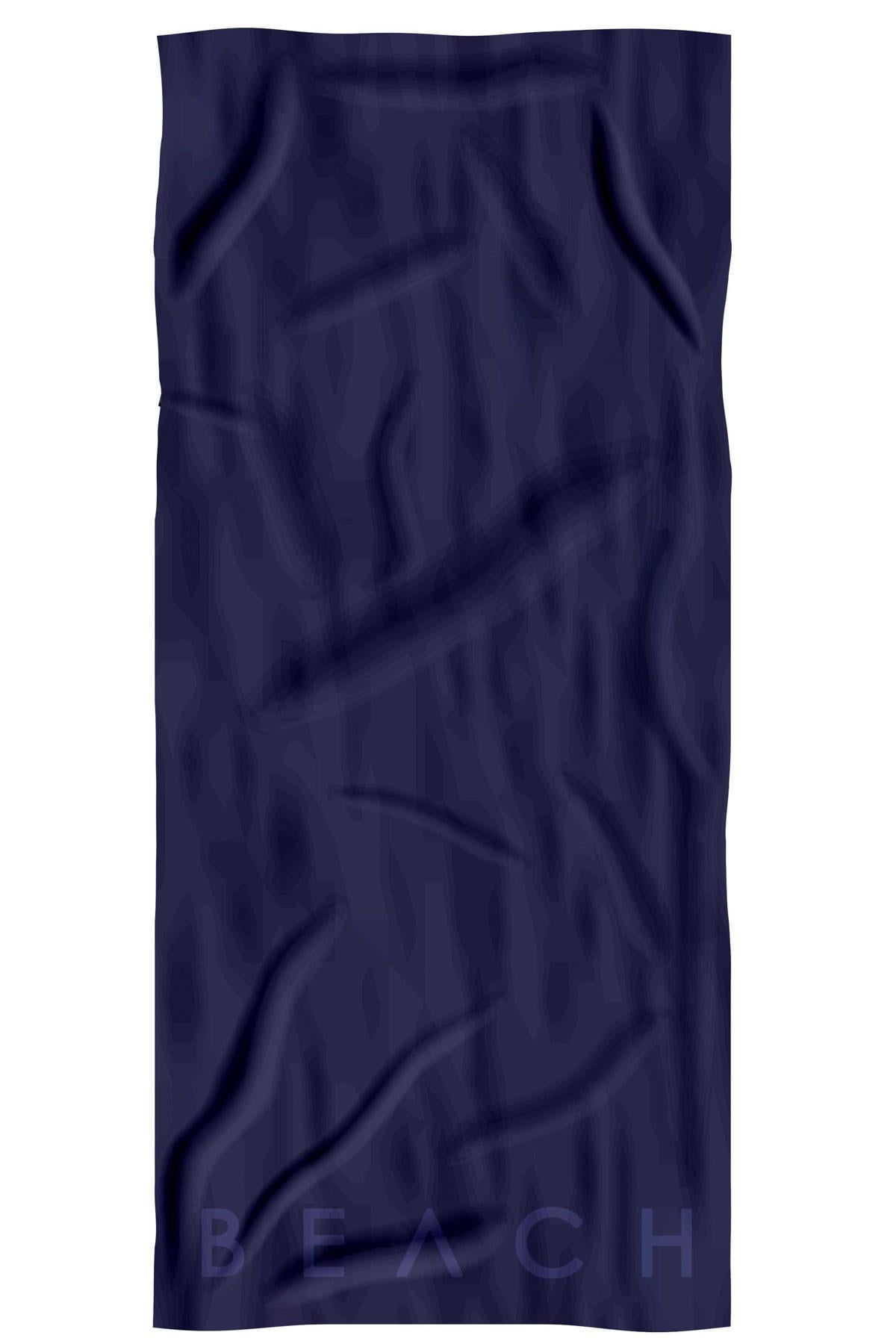 C&City Mikrofiber Plaj Havlusu C12023-3 Lacivert