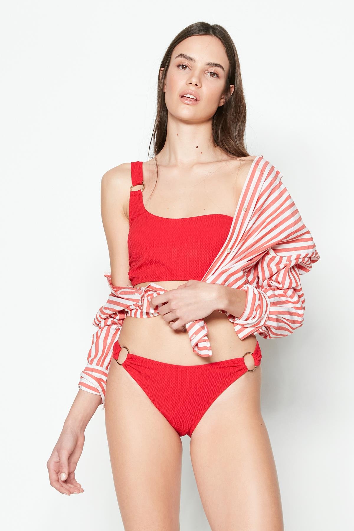 C&City Tek Omuz Bikini Takım 3210 Kırmızı