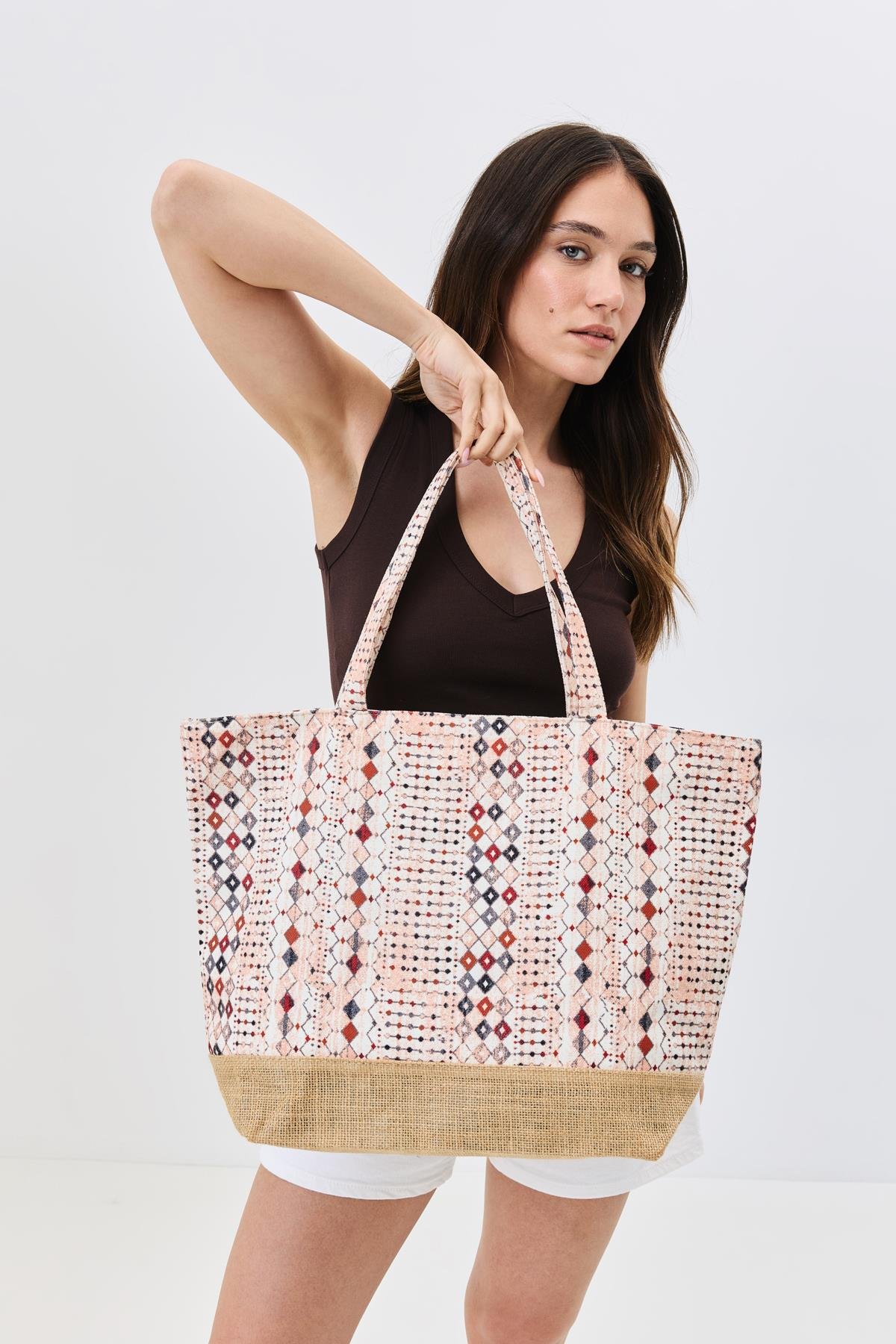 Dijital Baskılı Plaj Çantası Y8670-27 K-04