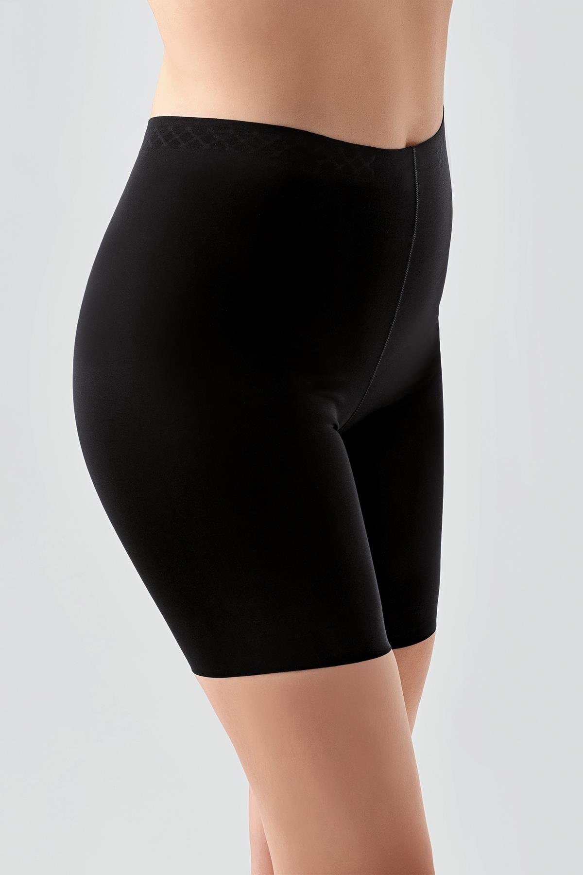 Dikişsiz Toparlayıcı Yüksek Bel Lazer Kesim Şortlu Korse 9209 Siyah