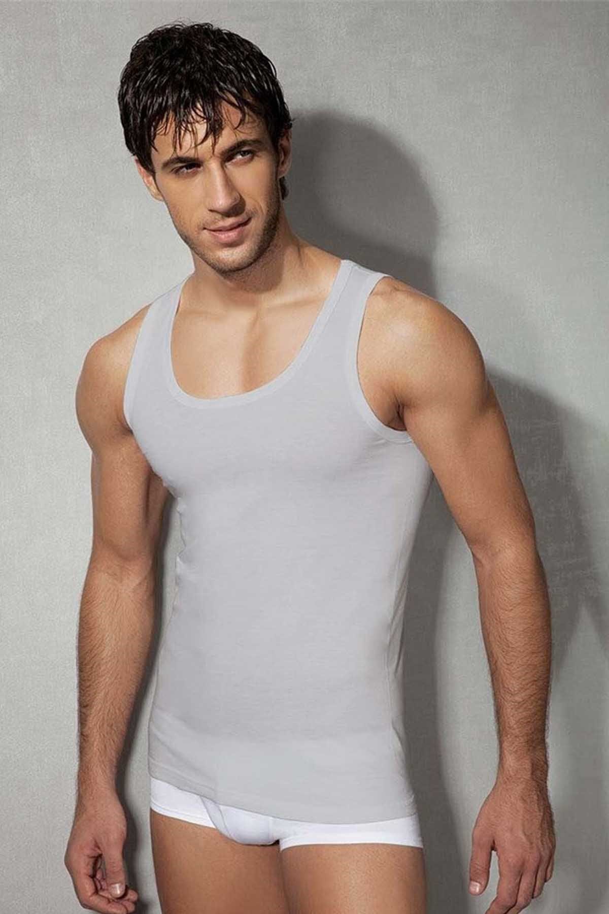 Doreanse 2005 Cotton Erkek Atlet Gri