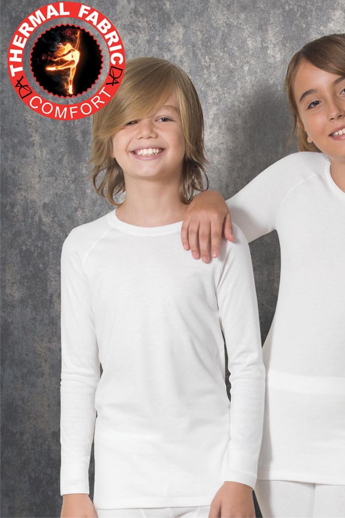 Doreanse 235 Unisex Çocuk Termal T-Shirt Ekru