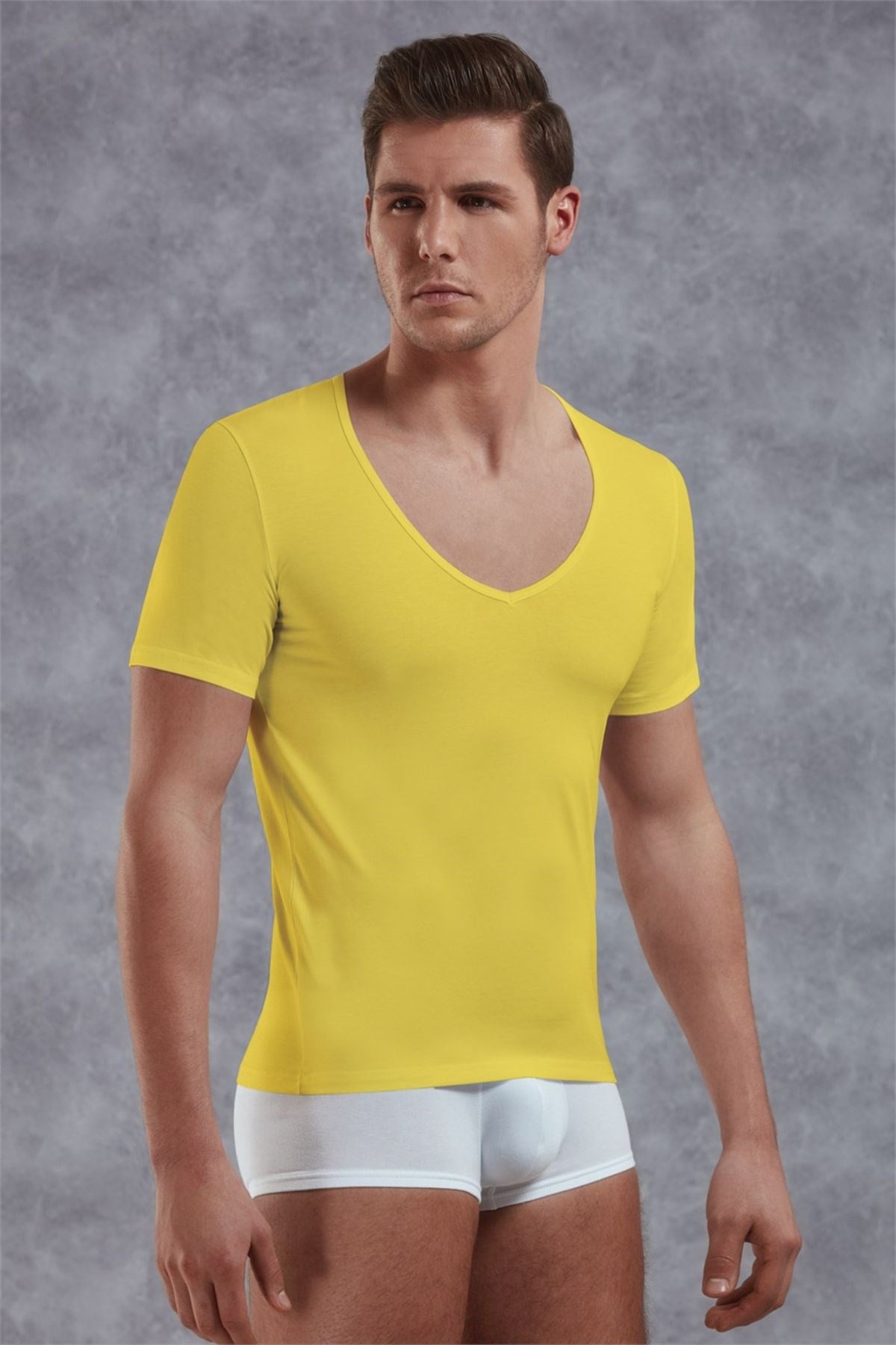 Doreanse 2820 Erkek T-Shirt Sarı