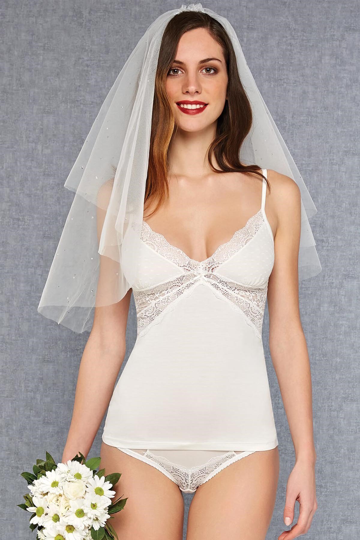 Doreanse 9410 Kadın Atlet Slip Külot Takım Ekru