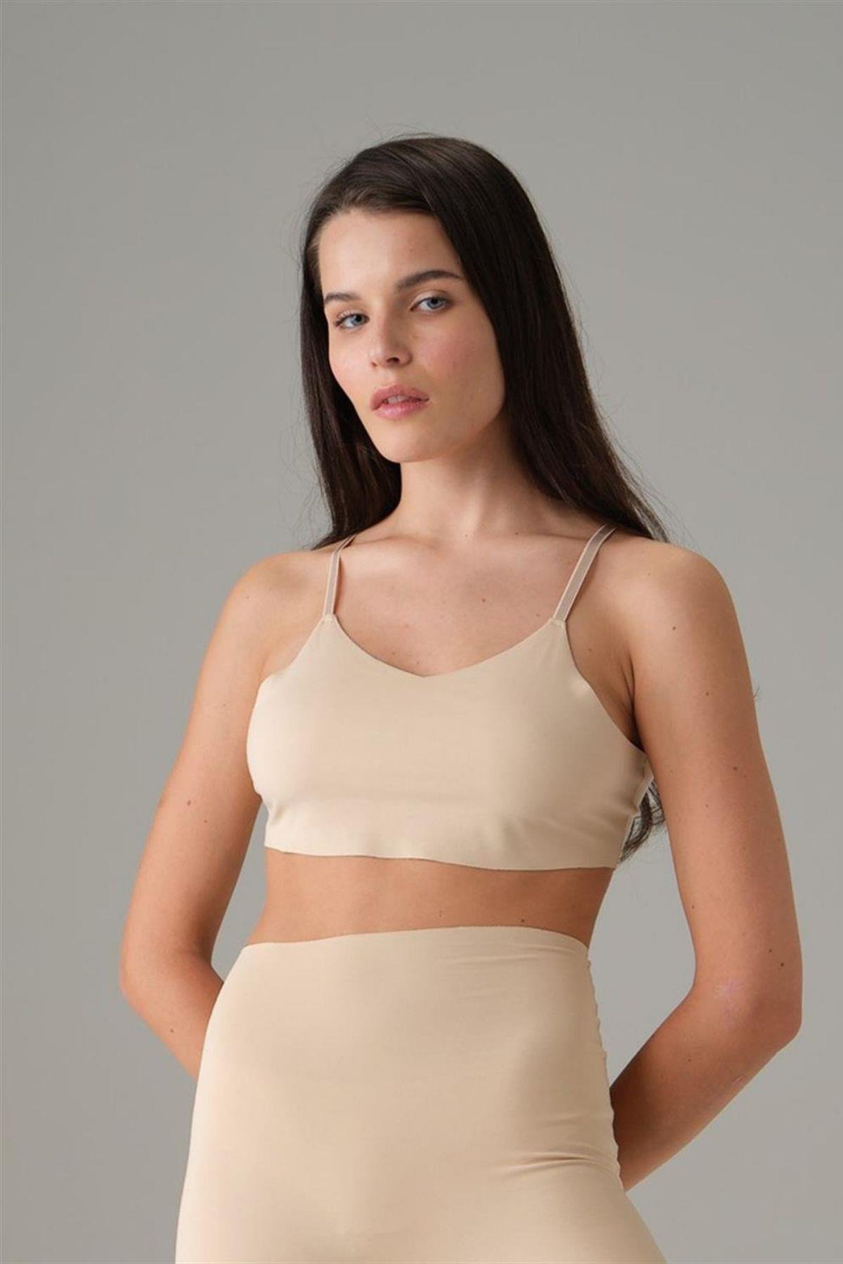 Doreanse Kadın Dikişsiz V Yaka Sütyen 5563 Ten