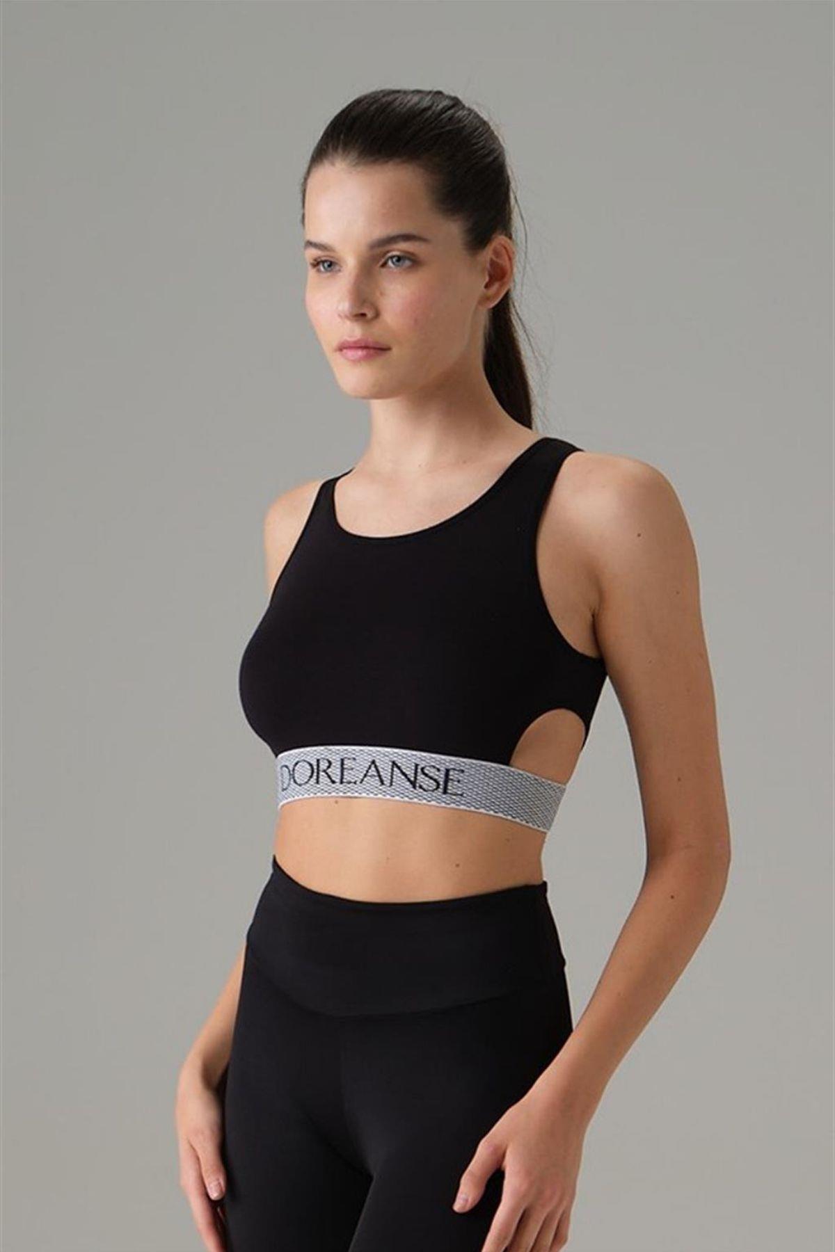 Doreanse Kadın Pencere Detaylı Spor Sütyen 5598 Lacivert