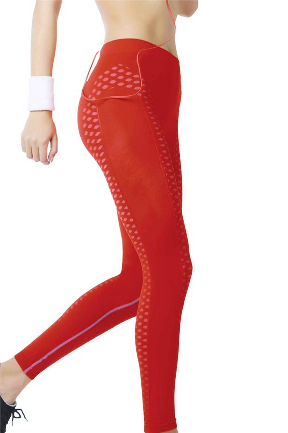 Emay 3823 Kadın Fitness Tayt Takım Kırmızı