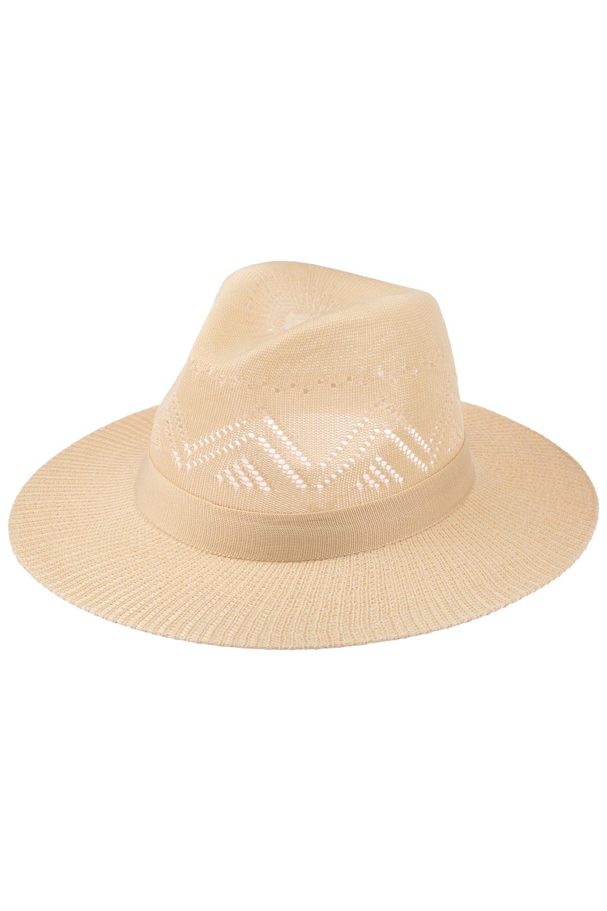 Erkek Merserize Geniş Kenar Fötr Şapka T25750-02 Vizon