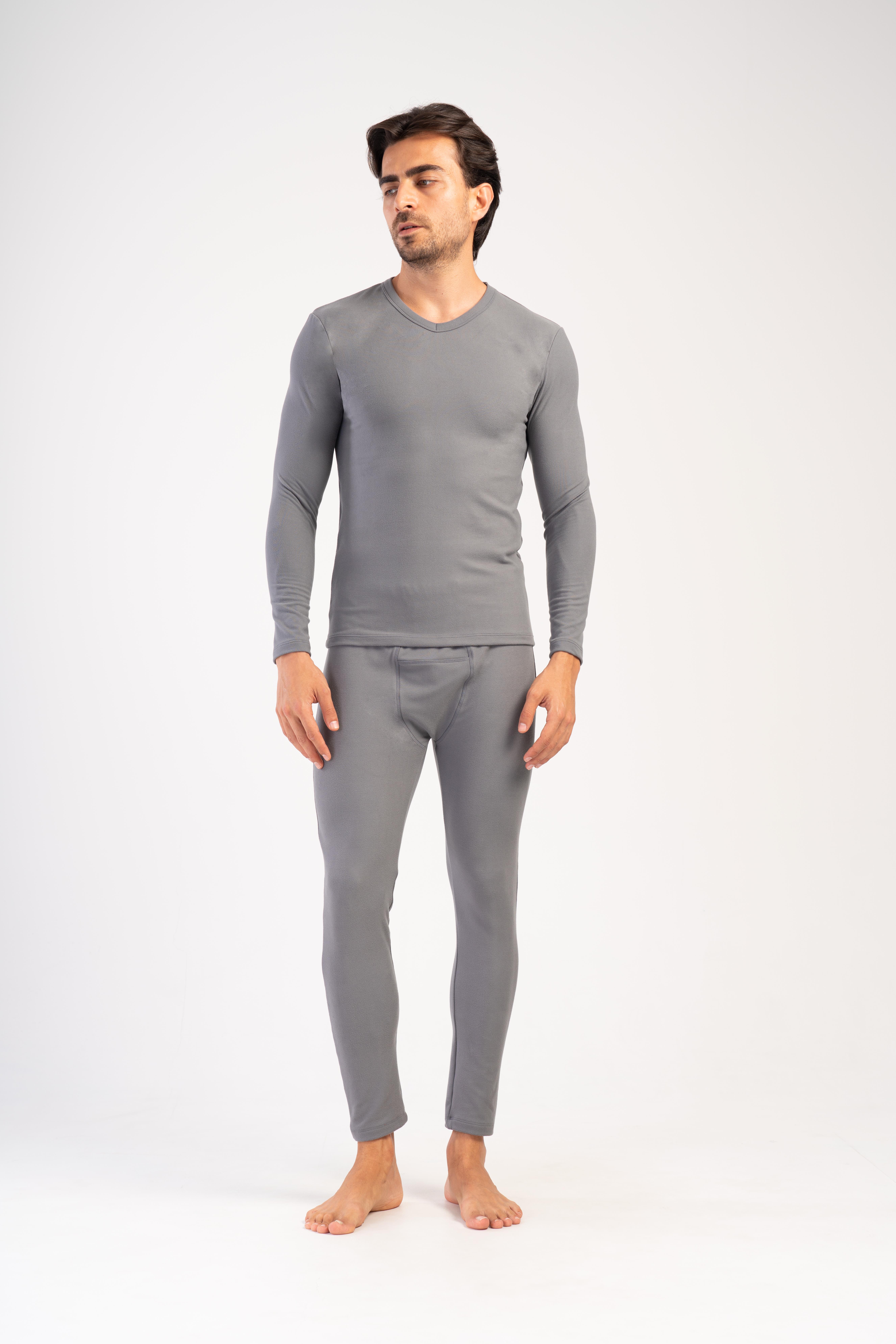 Erkek Uzun Kol V Yaka Termal İçlik Takım 405157 Füme