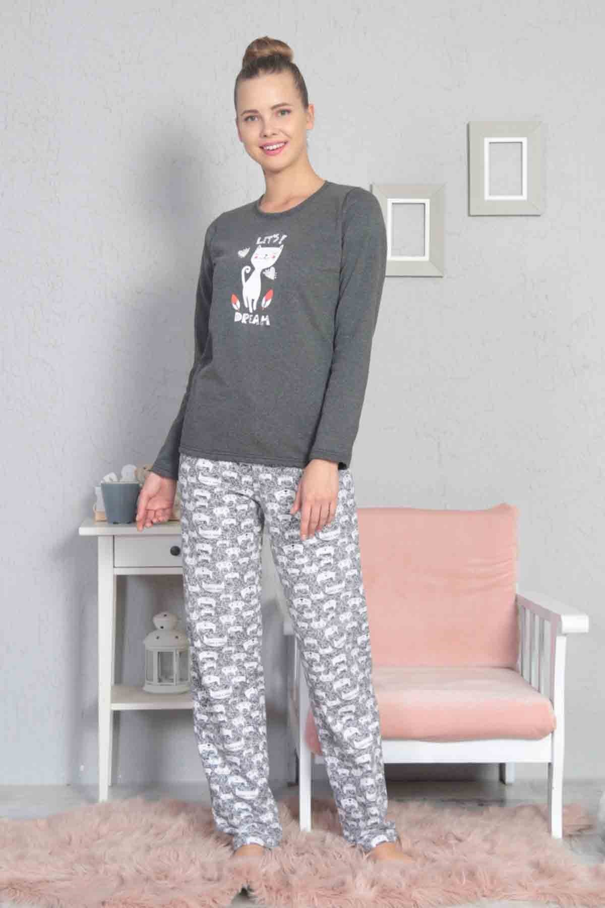 Good Look 8032355203 Kadın Pijama Takım Antrasit