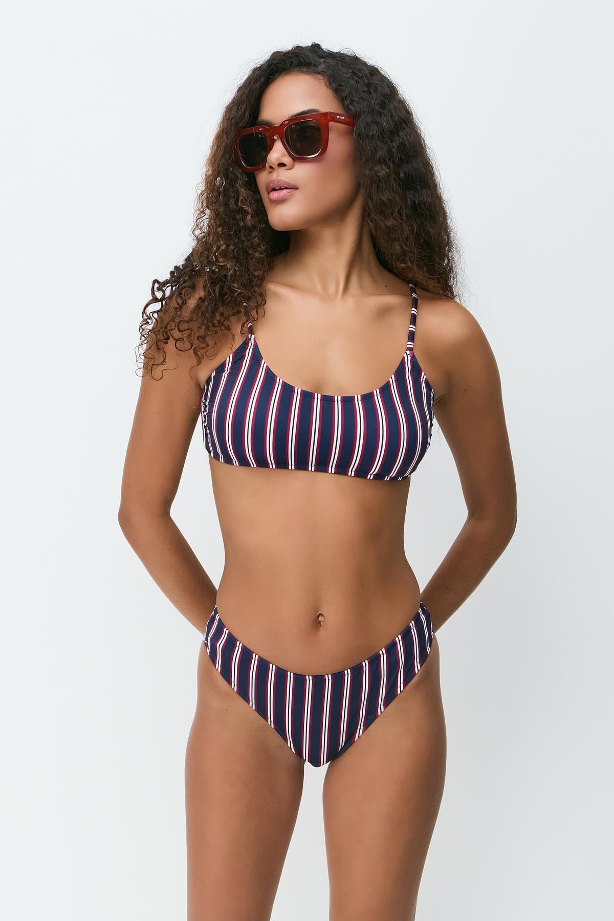 İp Askı Bikini Takım 3268 Lacivert