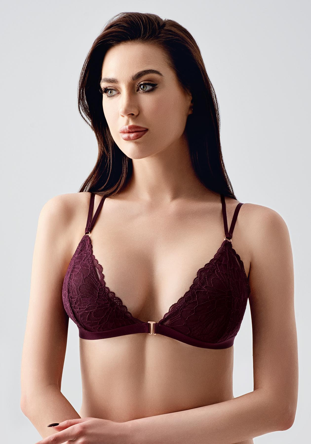 Kapsız Bralet C18326 Bordo