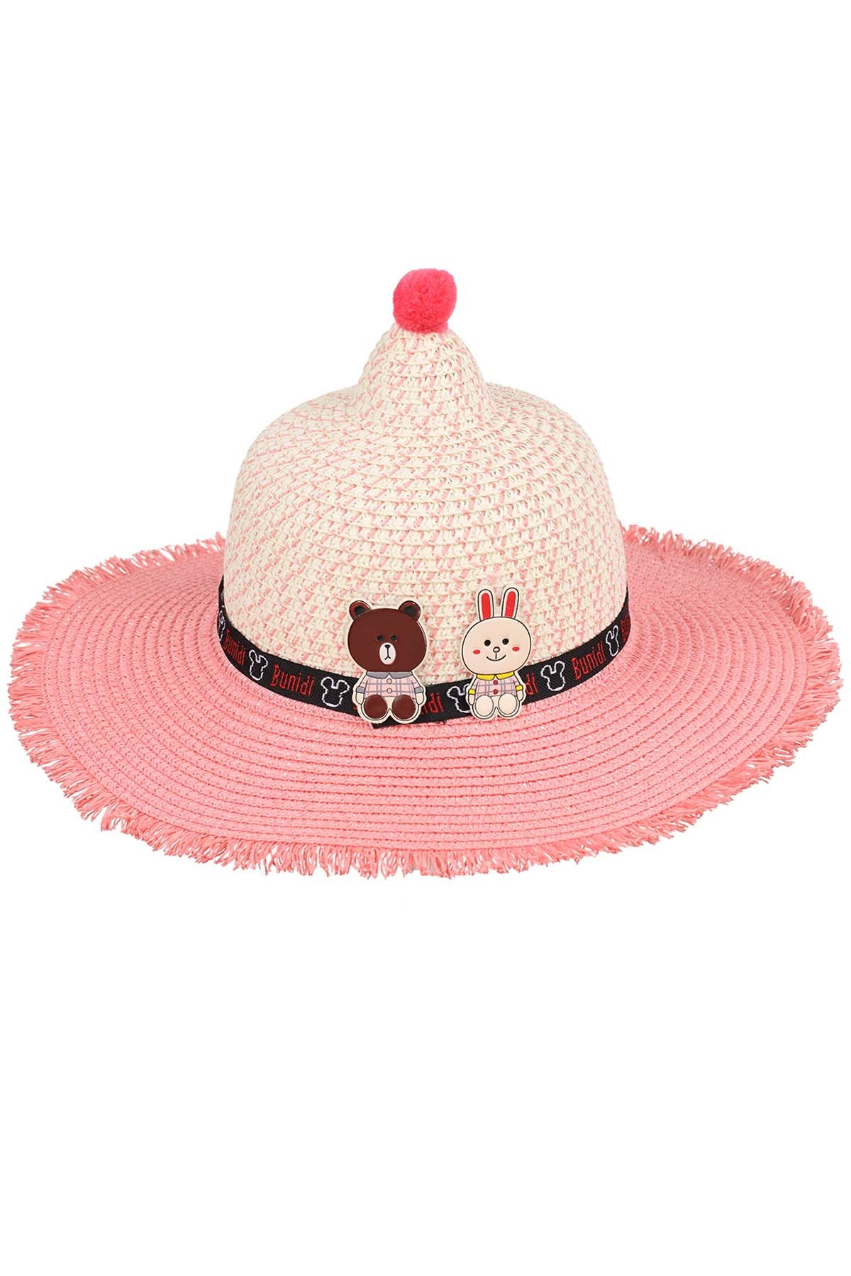 Kitti Y9700-8 Kız Çocuk Şapka 2-6 Yaş Pembe