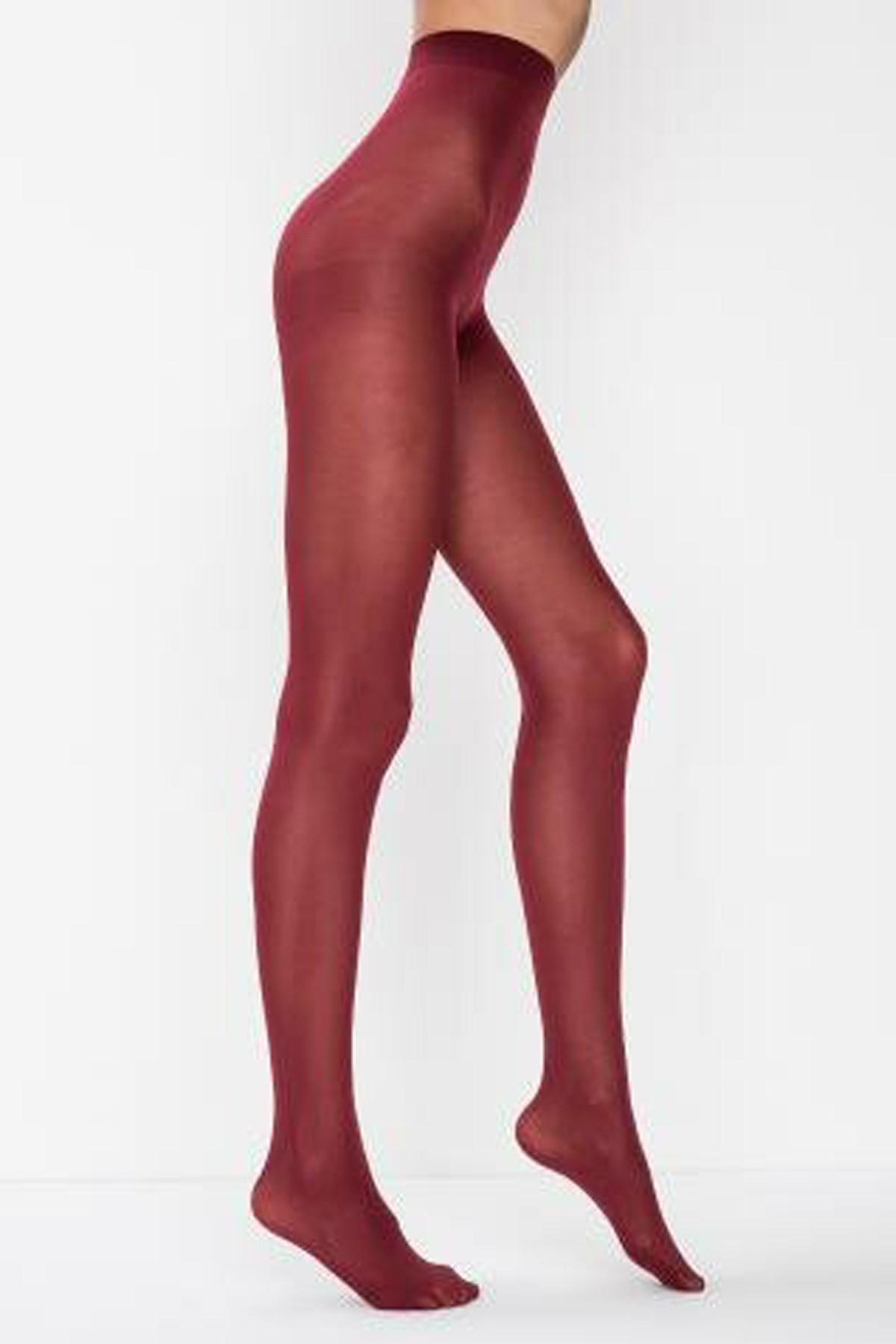 Nbb 9032 36 Desenli Soft 40 Külotlu Çorap Bordo