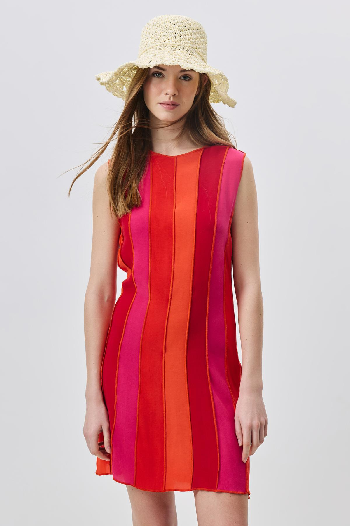 Örgü Hasır Plaj Şapkası Y25730-22 Krem