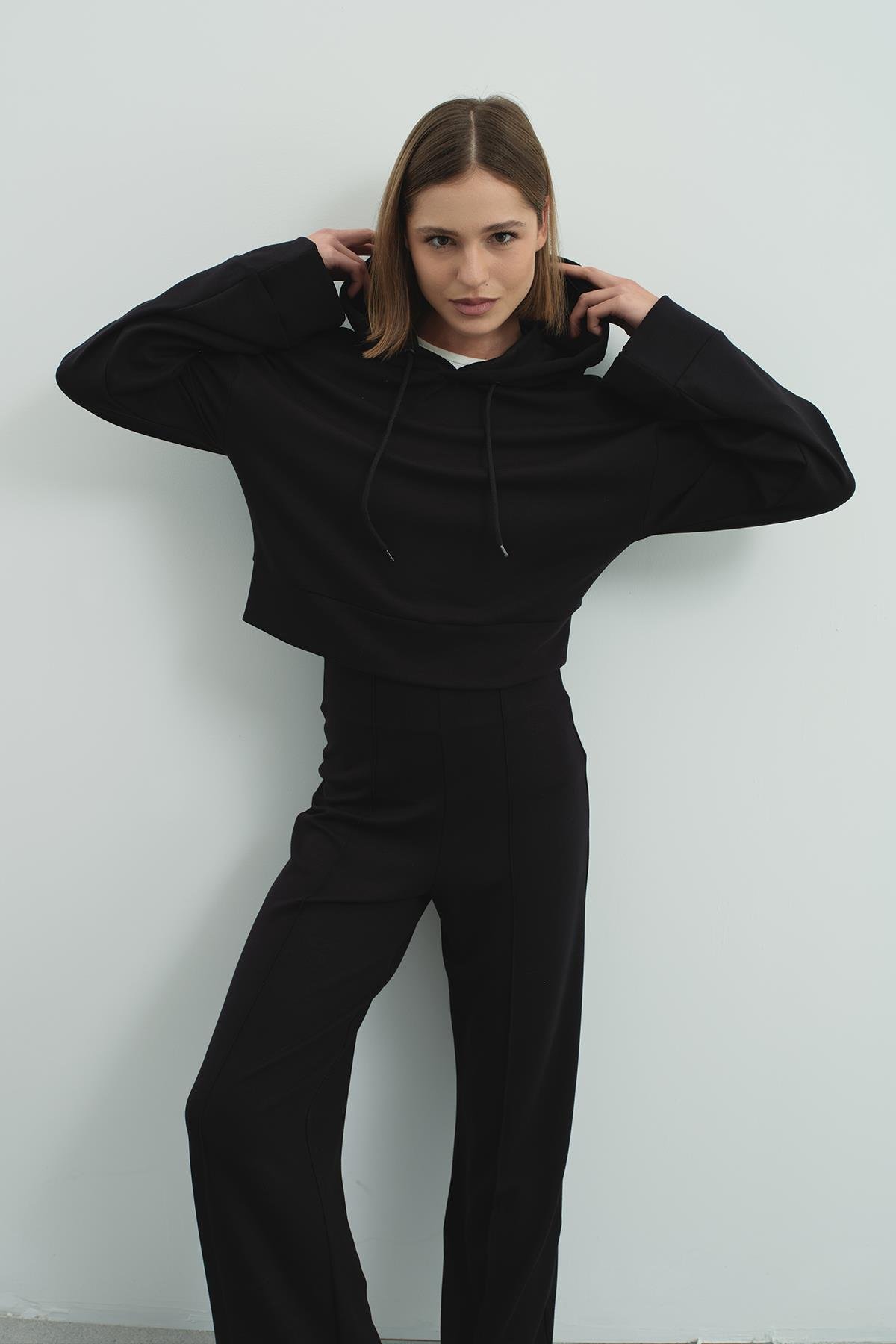 Pure Touch Kapüşonlu Sweat CC7004 Siyah