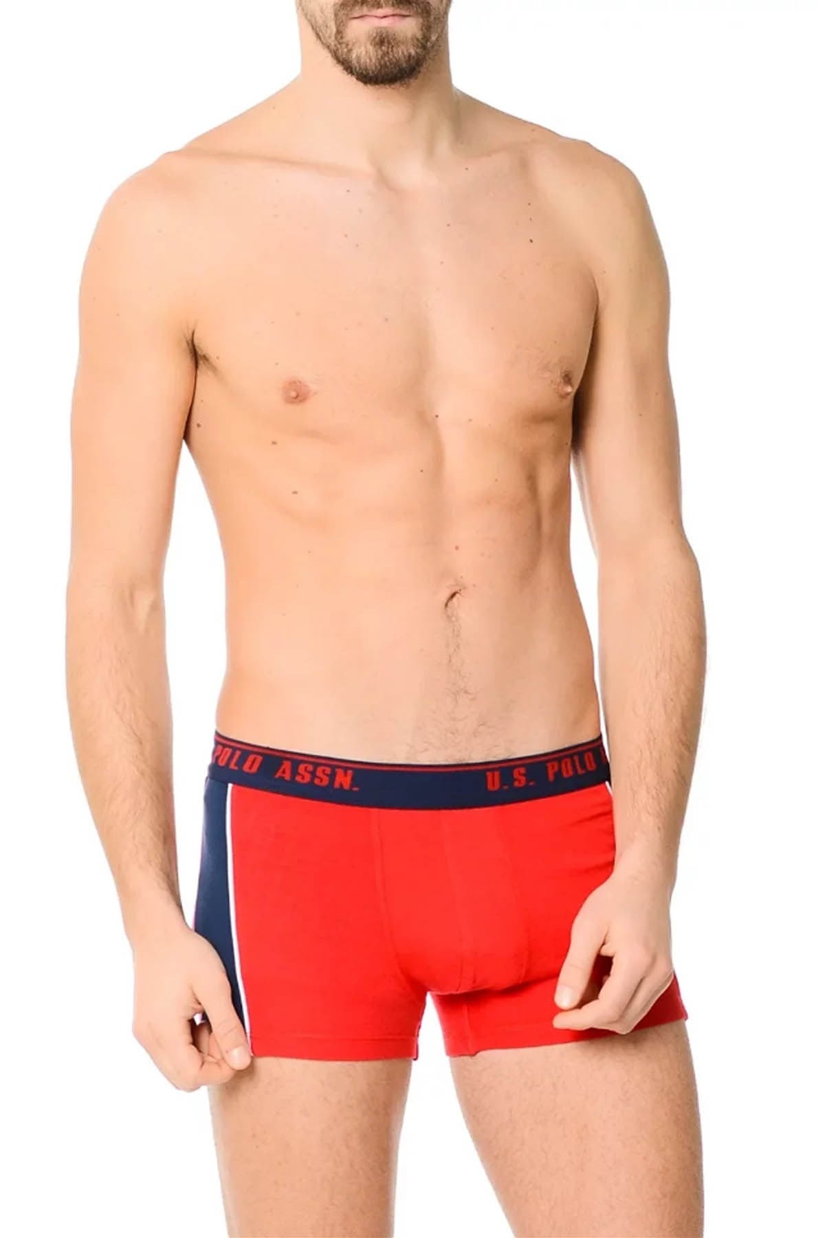 U.S. Polo 80064 Erkek Boxer Kırmızı/Lacıvert