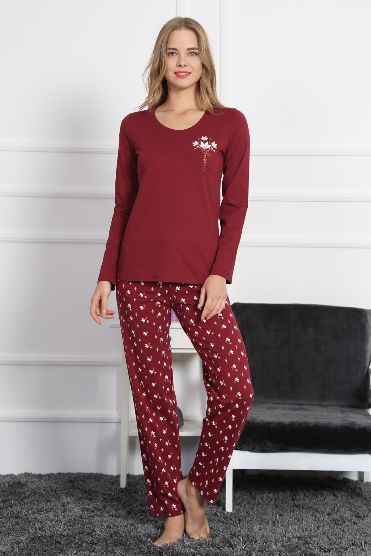 Vienetta Kadın Pijama Takım 8030451780 Bordo