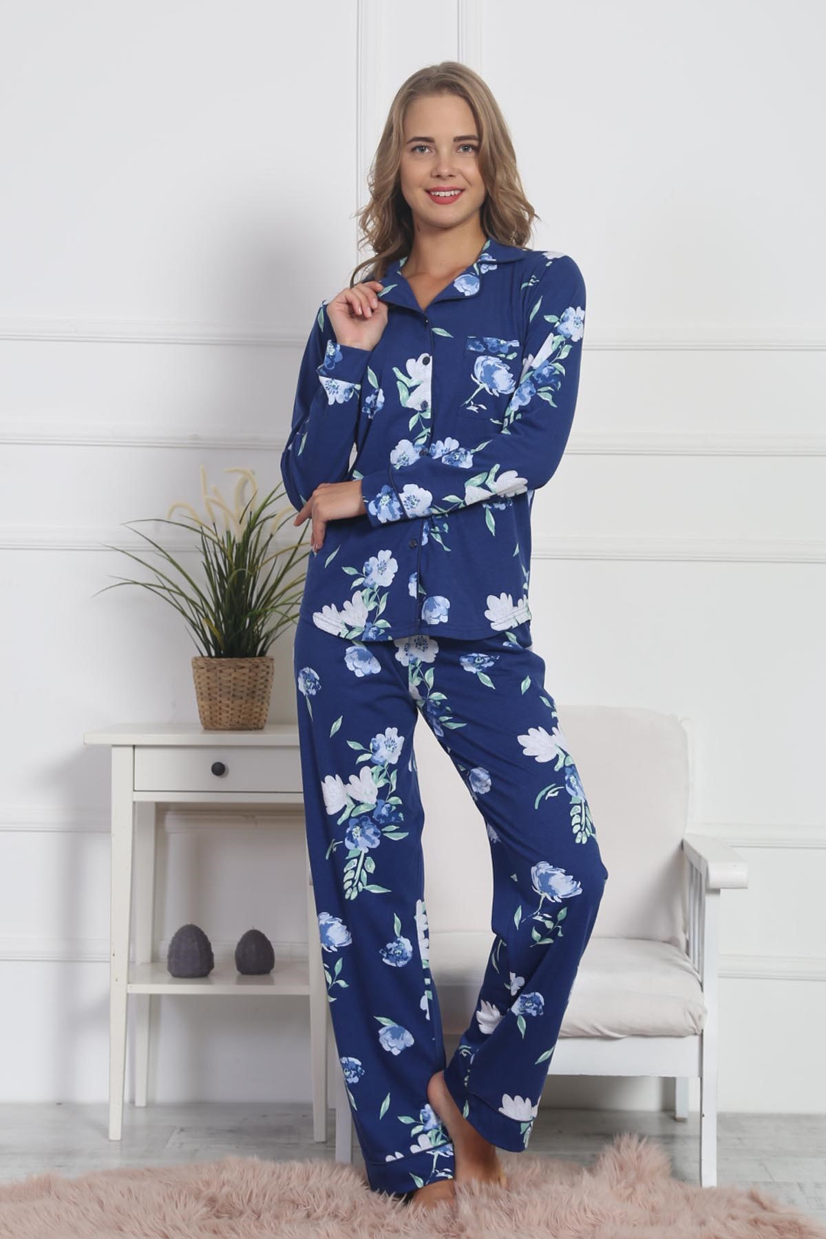 Vienetta Kadın Pijama Takım 8040980004 Lacivert
