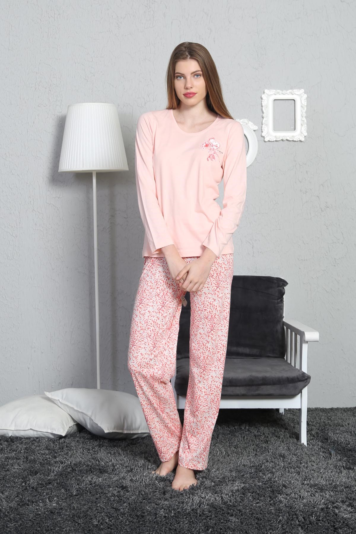 Vienetta Kadın Pijama Takım 8050044078 Toz Pembe