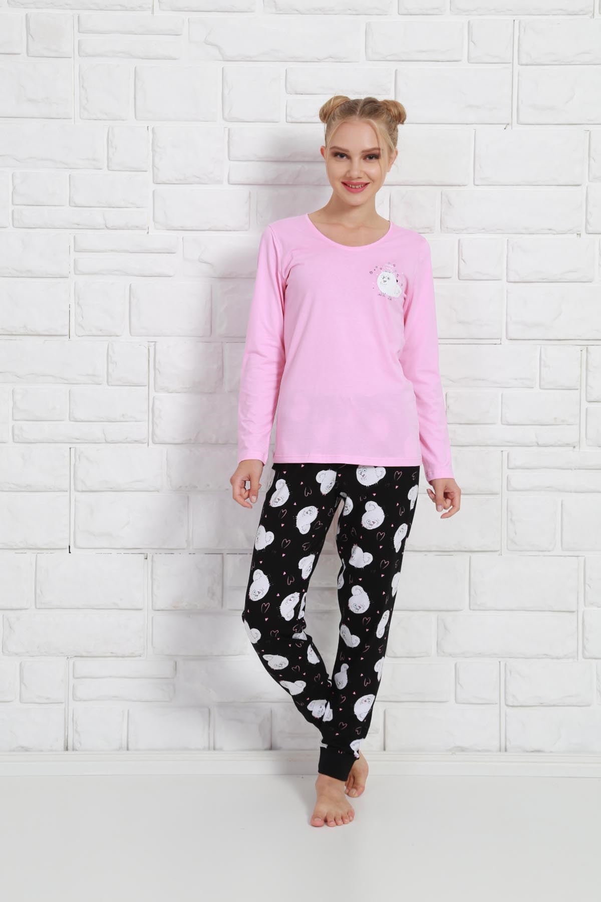 Vienetta Kadın Pijama Takım 9030495584 Pembe