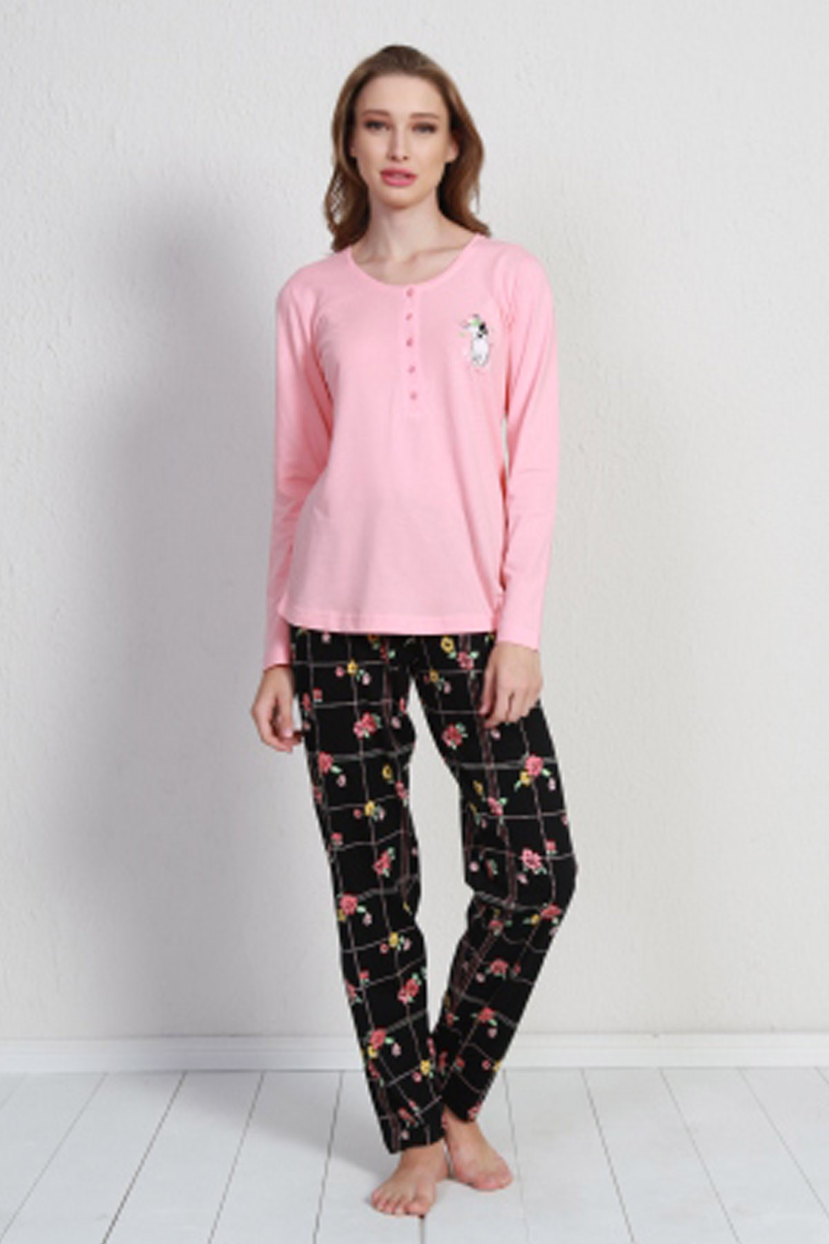 Vienetta Kadın Pijama Takım 9051045767 Bebek Pembesi