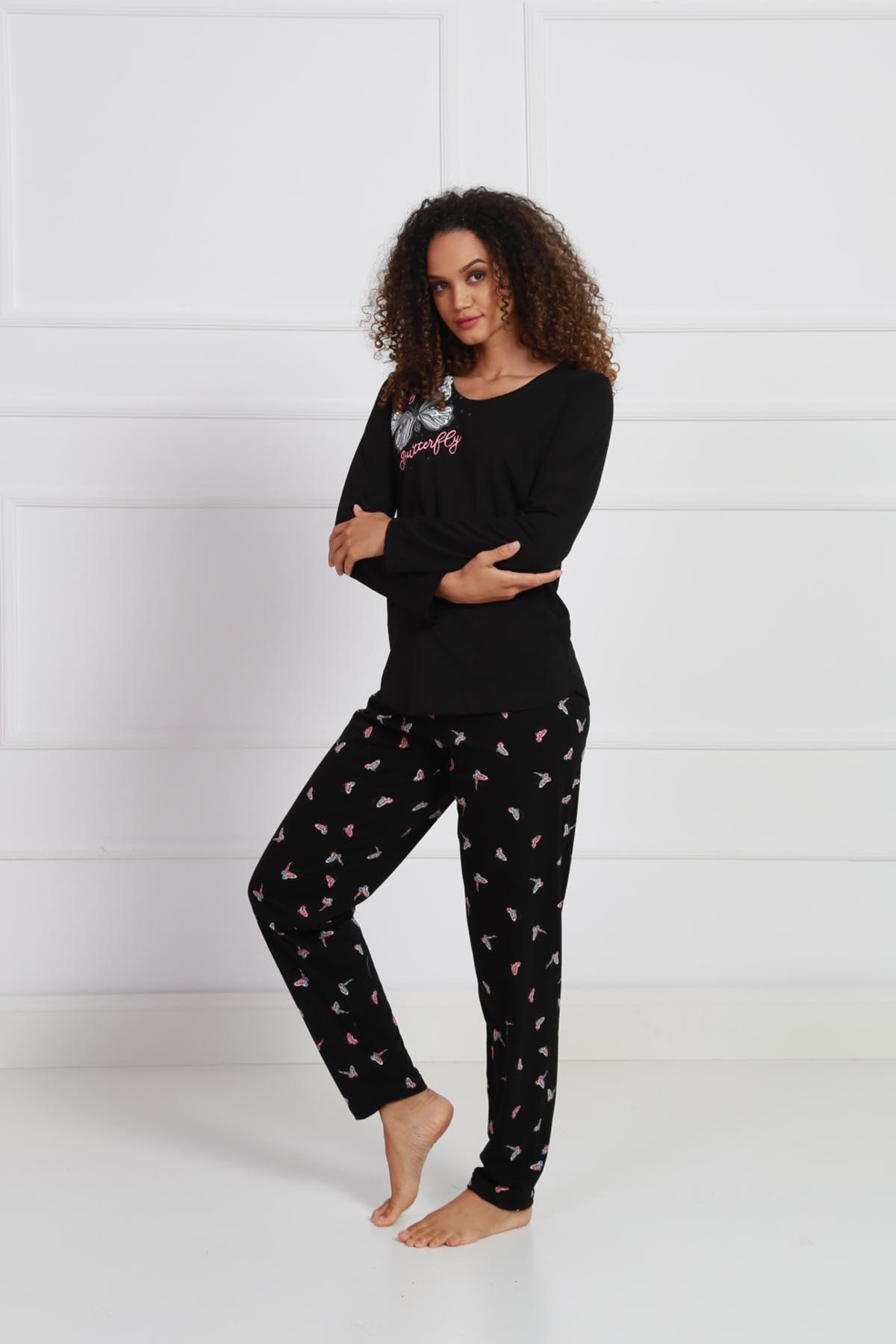 Vienetta Kadın Pijama Takım 9051087359 Siyah