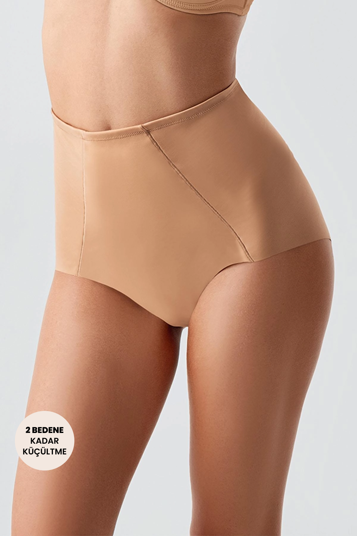 Yüksek Bel Lazer Kesim Korse Külot 9601 Ten