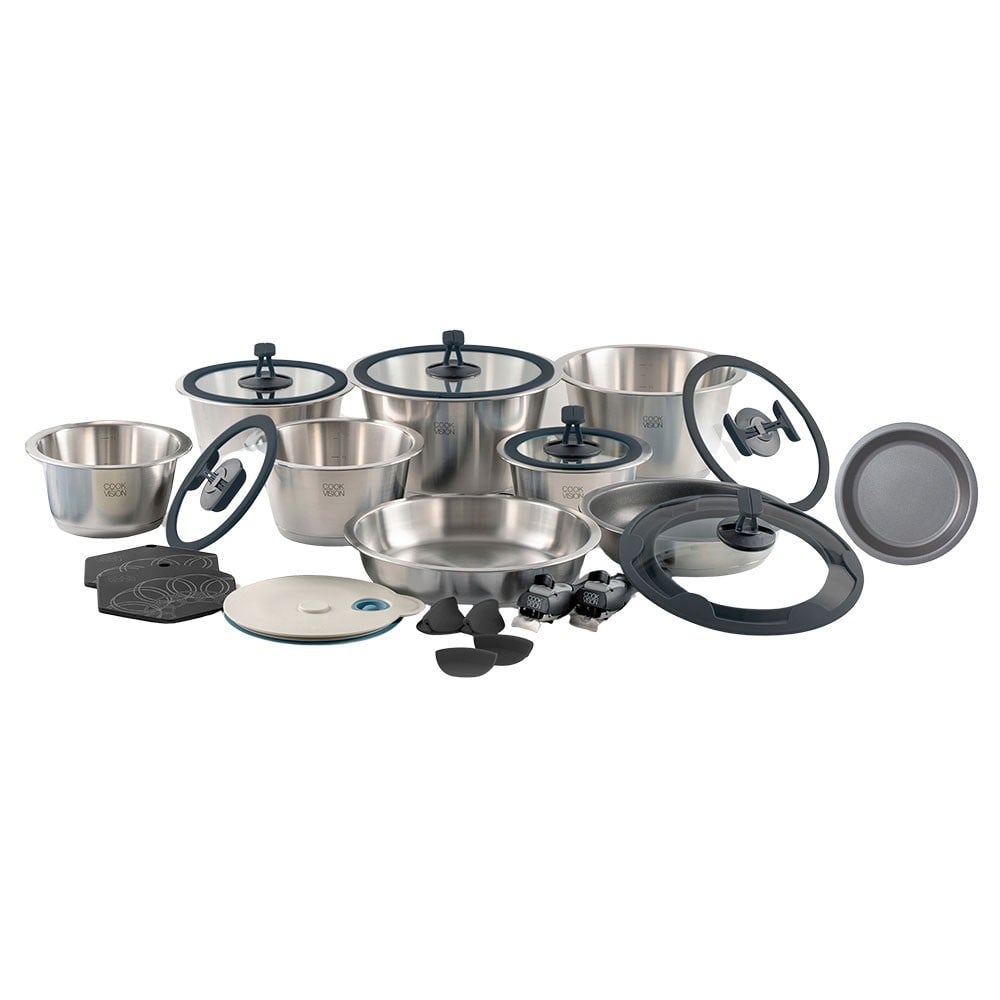 Cookvision Paslanmaz Çelik Tencere Seti 24 Parça