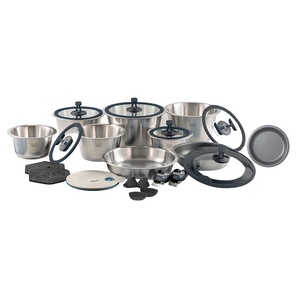 Cookvision Paslanmaz Çelik Tencere Seti 24 Parça