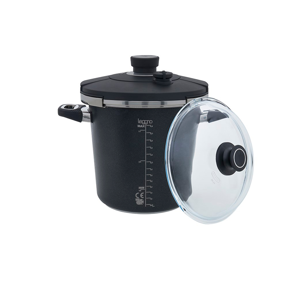 Leggno Black Premium Döküm Düdüklü Tencere Seti 6 L