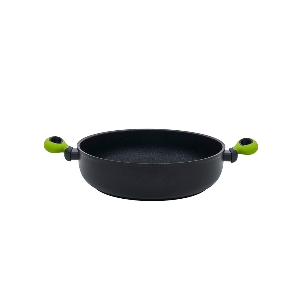 Leggno Colorgy Titanyum Sığ Pilav Tenceresi 28 cm Yeşil Kulp