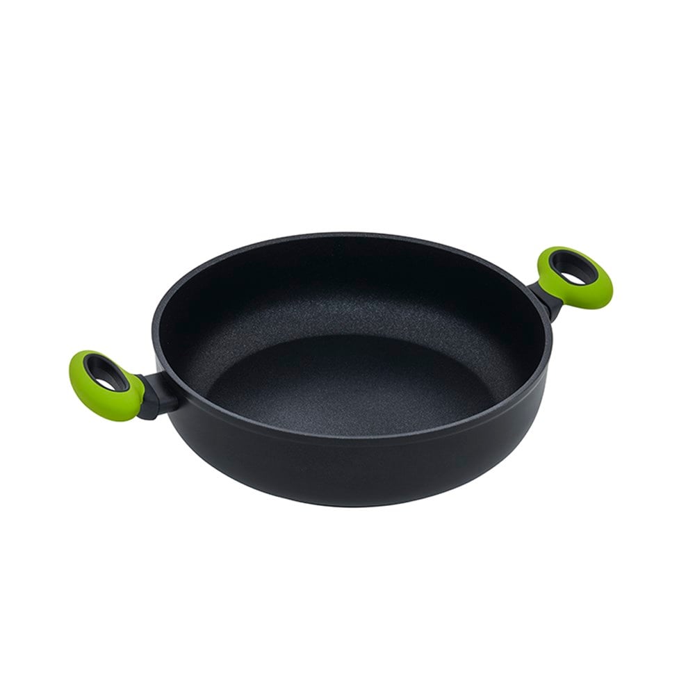 Leggno Colorgy Titanyum Sığ Pilav Tenceresi 28 cm Yeşil Kulp