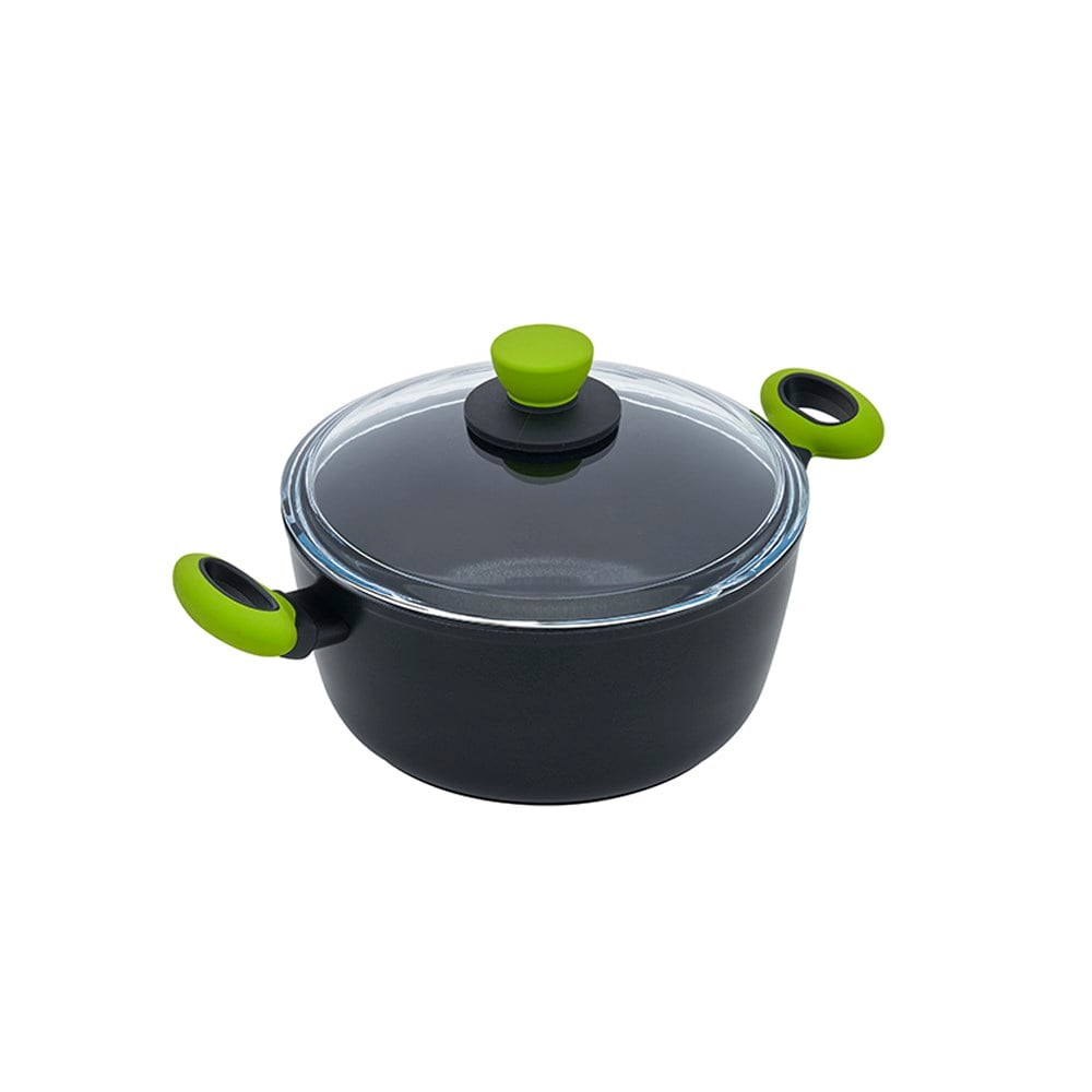 Leggno Colorgy Titanyum Tencere 24 cm Yeşil Kulp