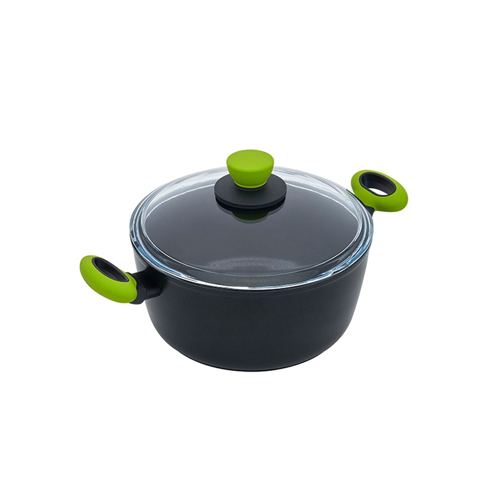 Leggno Colorgy Titanyum Tencere 24 cm Yeşil Kulp