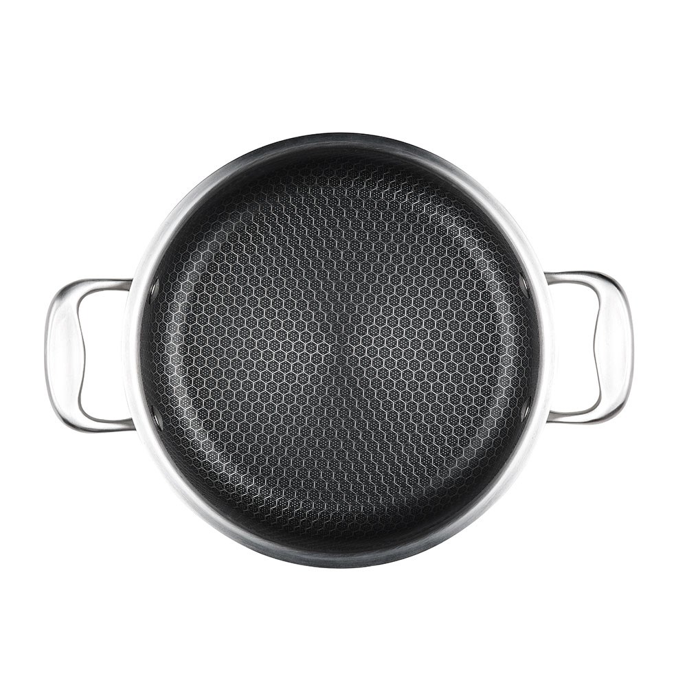 Leggno Elite Pro 3Ply Petek Dokulu Çelik Sığ Tencere 22 cm